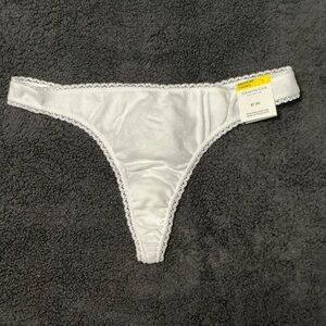 Charter Club Ivory Lace Accent Thong